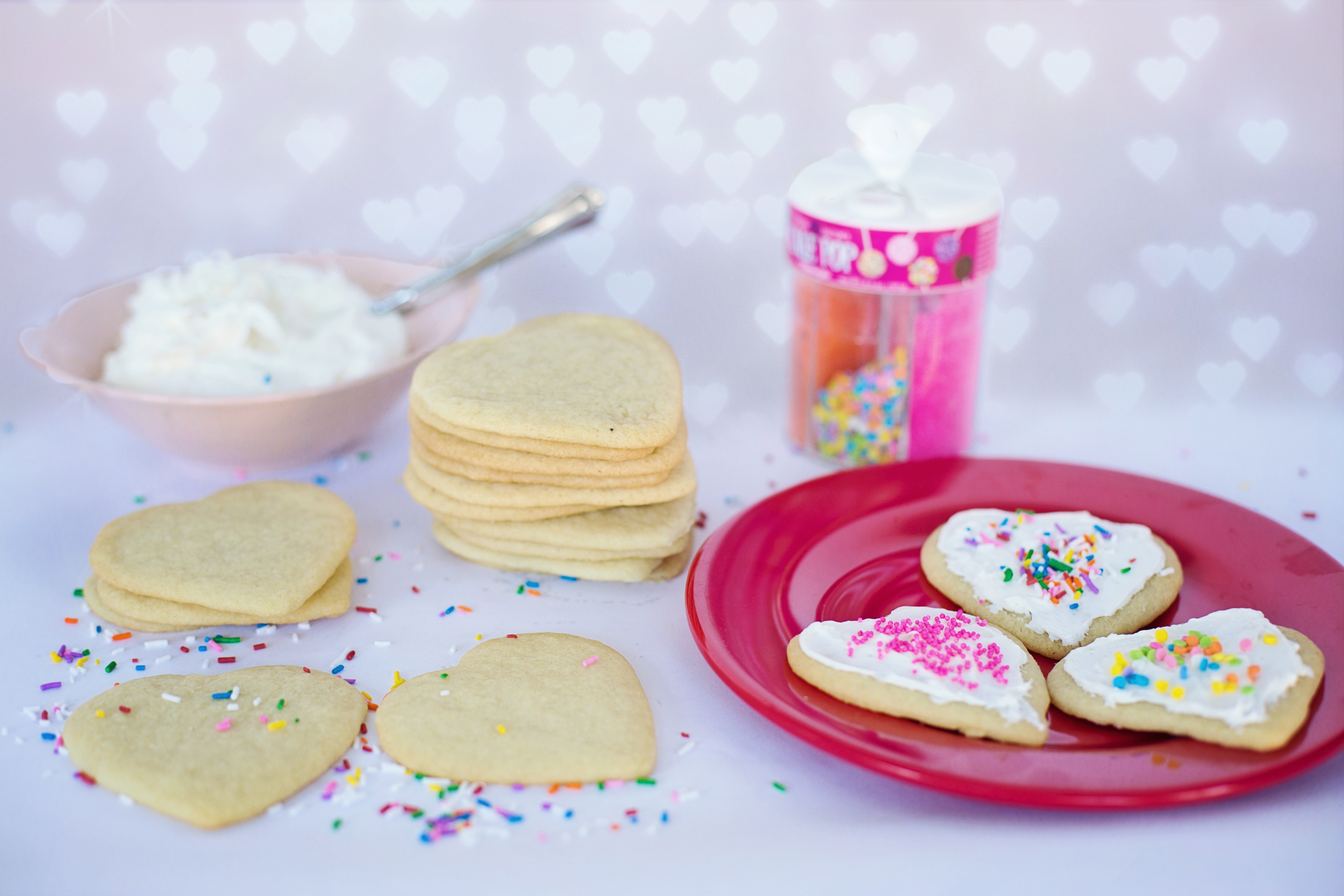 iced heart cookies