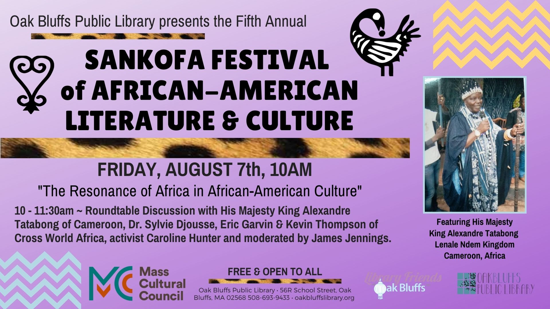 Sankofa Festival Of African American Literature And Culture Oak Bluffs Library 