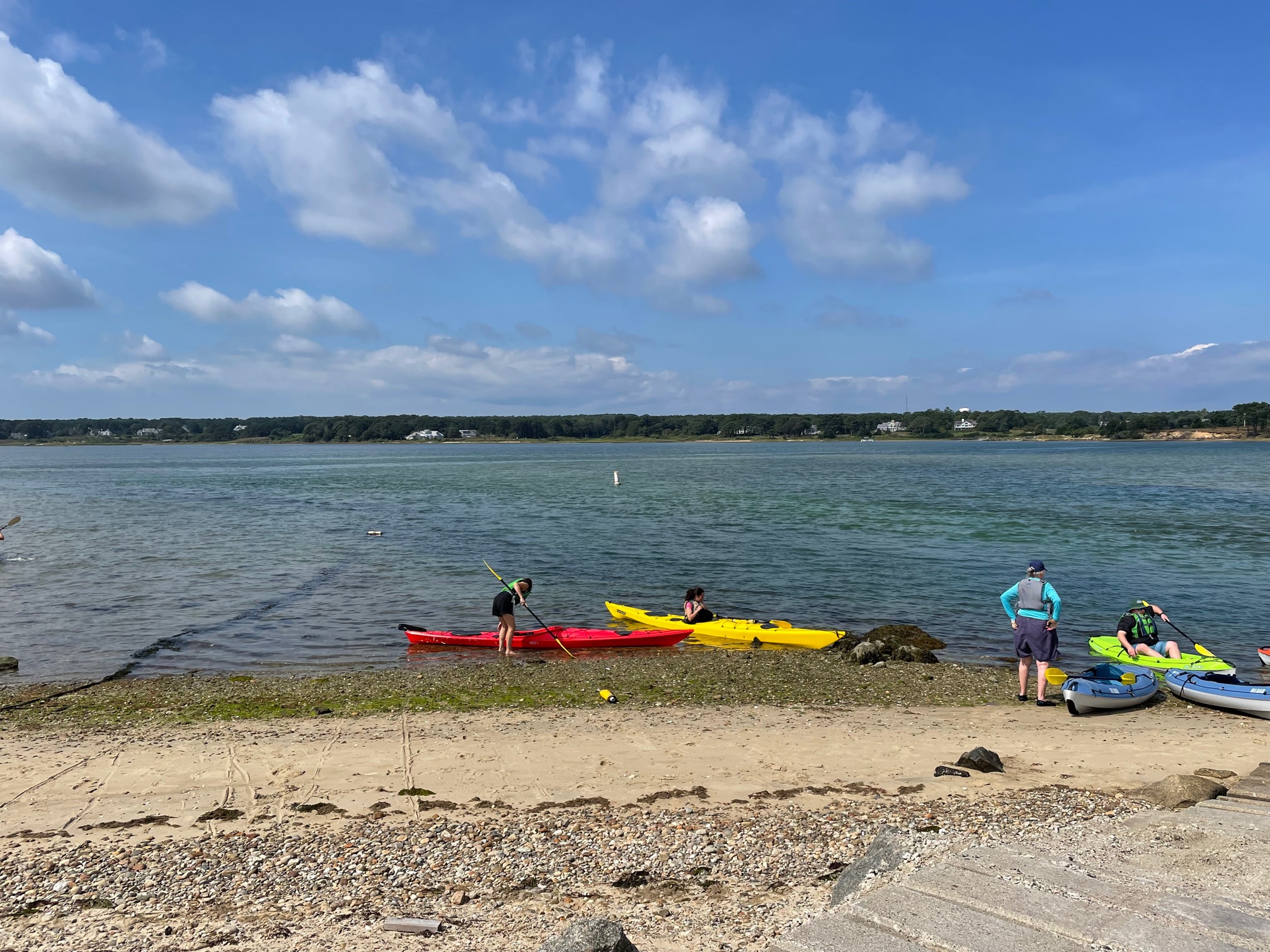 Library patrons kayaking in 2021